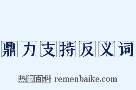 鼎力支持反义词是什么意思的图片